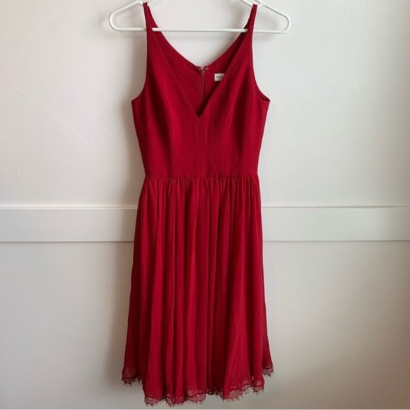 NWOT DRESS THE POPULATION Garnet Alicia Mixed Media Midi Dress - Picture 3 of 9